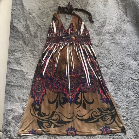 Tie Halter Summer Dress - Picture 1 of 2